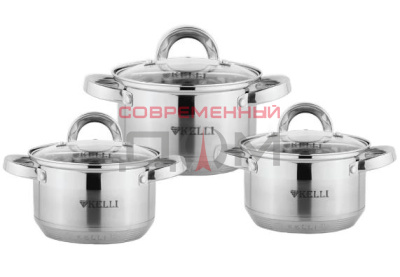 Набор посуды Kelli KL-4246 /нерж.,6 предметов